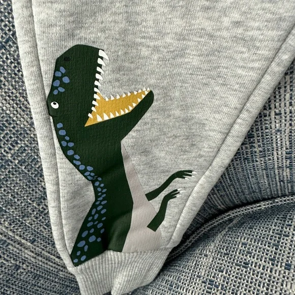 Joules NWT Boys Grey Champion GRMDINO Sweat Pants—Age 1, Height 31.5 - Picture 4 of 7